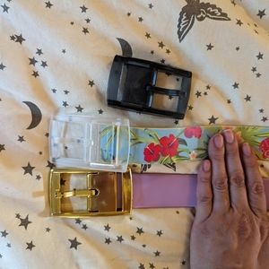 Two C4 Equestrian belts with extra buckle